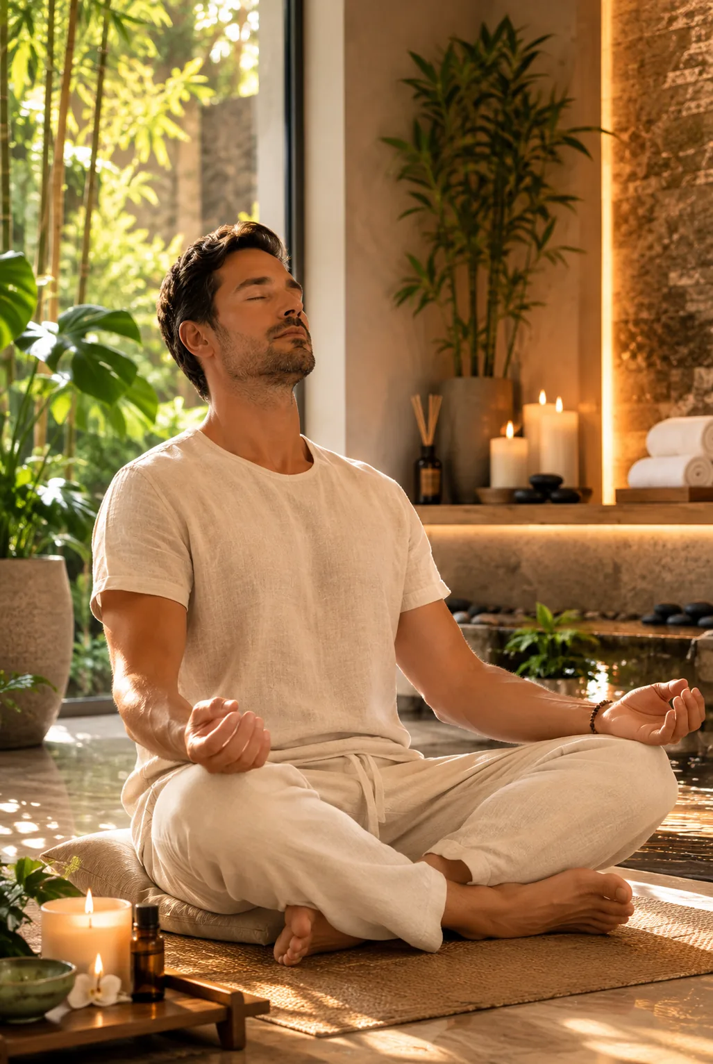 Sesión de bienestar integral y meditación